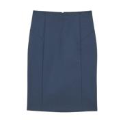 Patrizia Pepe Kjol midi blyerts kjol Blue, Dam