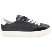 Sun68 Stiliga Katy Läder Sneakers i Svart Gray, Dam