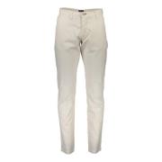 Gant Beige Herrbyxor 4 Fickor Knapp Dragkedja Logo Beige, Herr