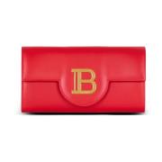 Balmain B-Buzz läder plånbok Red, Dam