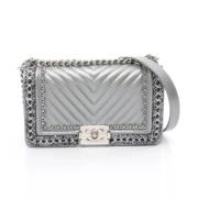 Chanel Vintage Pre-owned Laeder chanel-vskor Gray, Dam