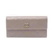 Chanel Vintage Pre-owned Laeder plnbcker Gray, Dam