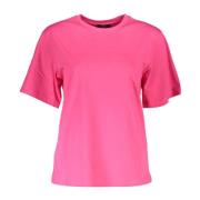 Cavalli Class Kortärmad Slim Fit Rund Hals T-Shirt Rosa Pink, Dam