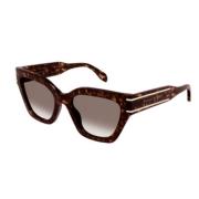 Alexander McQueen Stiliga solglasögon för män Brown, Unisex