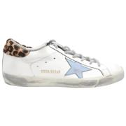 Golden Goose Leopard Superstar Sneakers Vit Is White, Dam