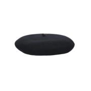 Borsalino Svart ullberet med guldlogotyp Black, Unisex