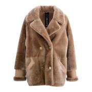 Blancha Faux Fur & Shearling Jackets Brown, Dam