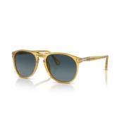 Persol Retro Solglasögon Svart Ram Yellow, Unisex