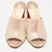 Christian Louboutin Pre-owned Pre-owned Mocka sandaler Beige, Dam