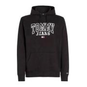 Tommy Jeans Svart Huvtröja Sweatshirt Pulls & Gilets Black, Herr