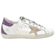 Golden Goose Suede Cocco Print Sneakers White, Dam