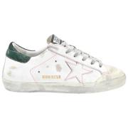 Golden Goose Superstar White Green Sneakers White, Dam