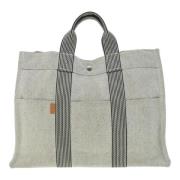 Hermès Vintage Pre-owned Canvas handvskor Gray, Dam