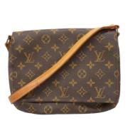 Louis Vuitton Vintage Pre-owned Canvas axelremsvskor Brown, Dam