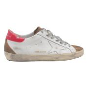 Golden Goose Vit Brun Röd Sneakers White, Herr