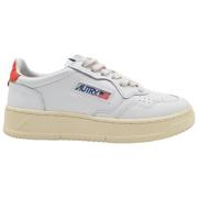 Autry Låga Dam Läder Sneakers Vit Orange White, Dam