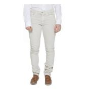 Gant Beige Dambyxor, Slim Ben, Logo Beige, Dam