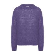 American Dreams Alpacka Pullover i Violett Purple, Dam