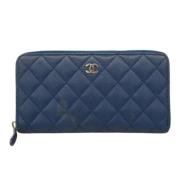 Chanel Vintage Pre-owned Laeder plnbcker Blue, Dam