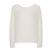 American Dreams Batikinspirerad Mohair Pullover White, Dam