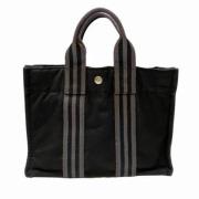 Hermès Vintage Pre-owned Canvas handvskor Black, Dam