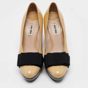 Miu Miu Pre-owned Pre-owned Tyg klackskor Beige, Dam