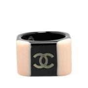 Chanel Vintage Pre-owned Plast ringar Black, Dam