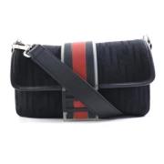 Fendi Vintage Pre-owned Canvas axelremsvskor Black, Dam