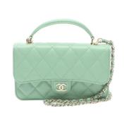 Chanel Vintage Pre-owned Laeder chanel-vskor Green, Dam