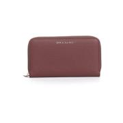 Orciani Burgundy Zip Around Wallet Brown, Dam