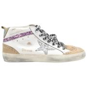 Golden Goose Lavendel Mocka Mid Star Sneakers Multicolor, Dam