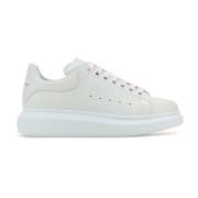 Alexander McQueen Klassiska vita lädersneakers White, Dam