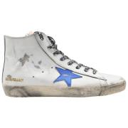 Golden Goose Vit Blå Sneakers Francy Stil White, Dam