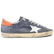 Golden Goose Superstar Grey White Orange Sneakers Gray, Herr