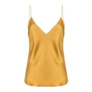 Forte Forte Justerbart Tunt Band Satin Camisole Yellow, Dam