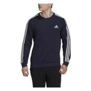 Adidas 3 Ränder French Terry Långärmad T-shirt Blue, Herr