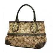 Gucci Vintage Pre-owned Canvas gucci-vskor Beige, Dam