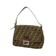 Fendi Vintage Pre-owned Canvas axelremsvskor Brown, Dam