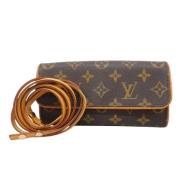 Louis Vuitton Vintage Pre-owned Canvas axelremsvskor Brown, Dam