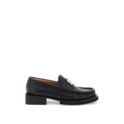 Ganni Butterfly Logo Moccasins Black, Dam