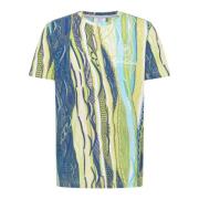 Carlo Colucci Stilren Alloverprint T-shirt Multicolor, Herr