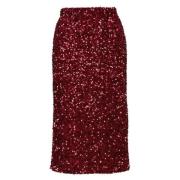 Amélie & Amélie Bordeaux Rok Kjol Red, Dam