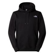 The North Face Svart huvtröja med broderad logotyp Black, Herr