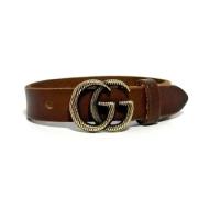 Gucci Vintage Pre-owned Laeder armband Brown, Dam