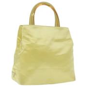 Prada Vintage Pre-owned Satin handvskor Yellow, Dam