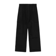 Comme des Garçons Svarta Wide Leg Byxor Black, Herr