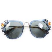 Miu Miu Pre-owned Pre-owned Metall solglasgon Blue, Dam