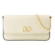 Valentino Garavani Vit VLogo Signature Mini Axelväska White, Dam