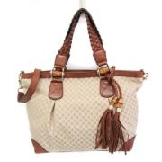 Gucci Vintage Pre-owned Canvas gucci-vskor Beige, Dam