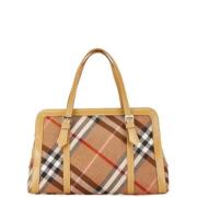 Burberry Vintage Pre-owned Canvas handvskor Beige, Dam